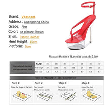 Load image into Gallery viewer, Walking Show Stripper Heels Clear Shoes Woman Platforms 15cm High Heels Sandals Women Sexy Fish Toe Wedding Shoes Flip Flops