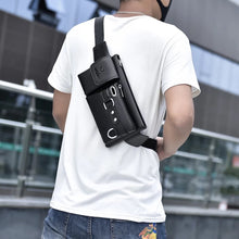 Load image into Gallery viewer, Men&#39;s Fashion Waist Packs Fanny Bags Solid Color Multipurpose PU Leather Chest Bag Crossbody Purse