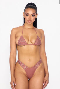ocean glam Rhinestone Bikini Set