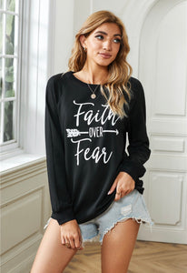 Faith OVER Fear Black Shirt fall collection 2020