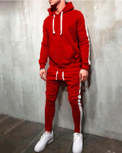 Load image into Gallery viewer, Kings Striped Colorblock Hooded Top &amp; Pants Set