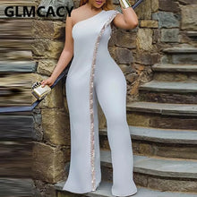 Load image into Gallery viewer,  Solid Sequined Detail Party Club Overalls Jumpsuit