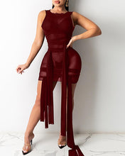 Load image into Gallery viewer, Sheers Mesh Sleeveless Bodycon Dress