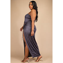 Load image into Gallery viewer, Curvy Queens One Shoulder Dress With Key Hold 