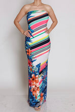 Load image into Gallery viewer, Printed tube maxi dress summer 2020