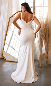Glam Fitted Stretch Ponte' Bridal Gown