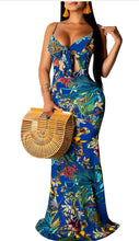 Load image into Gallery viewer, SheKiss Women&#39;s Summer Floral Spaghetti Strap Long Maxi Dresses Low-Cut Bohemian Beach Sundress