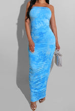 Load image into Gallery viewer, Printed Sleeveless Ruched Maxi Dress summer 2020 