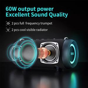 mifa A90 Bluetooth Speaker 60W Output Power Bluetooth Speaker with Class D Amplifier Excellent Bass Performace Hifi speaker