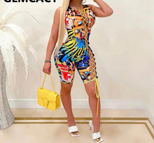 Load image into Gallery viewer, Sleeveless Lace Up Playsuit Casual Streetwear Rompers