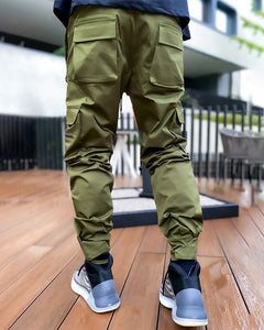 Men Colorblock Pocket Design Cargo Pants