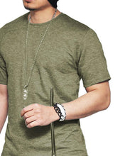 Load image into Gallery viewer, Kings Zipper Design Dip Hem Short Sleeve T-shirt